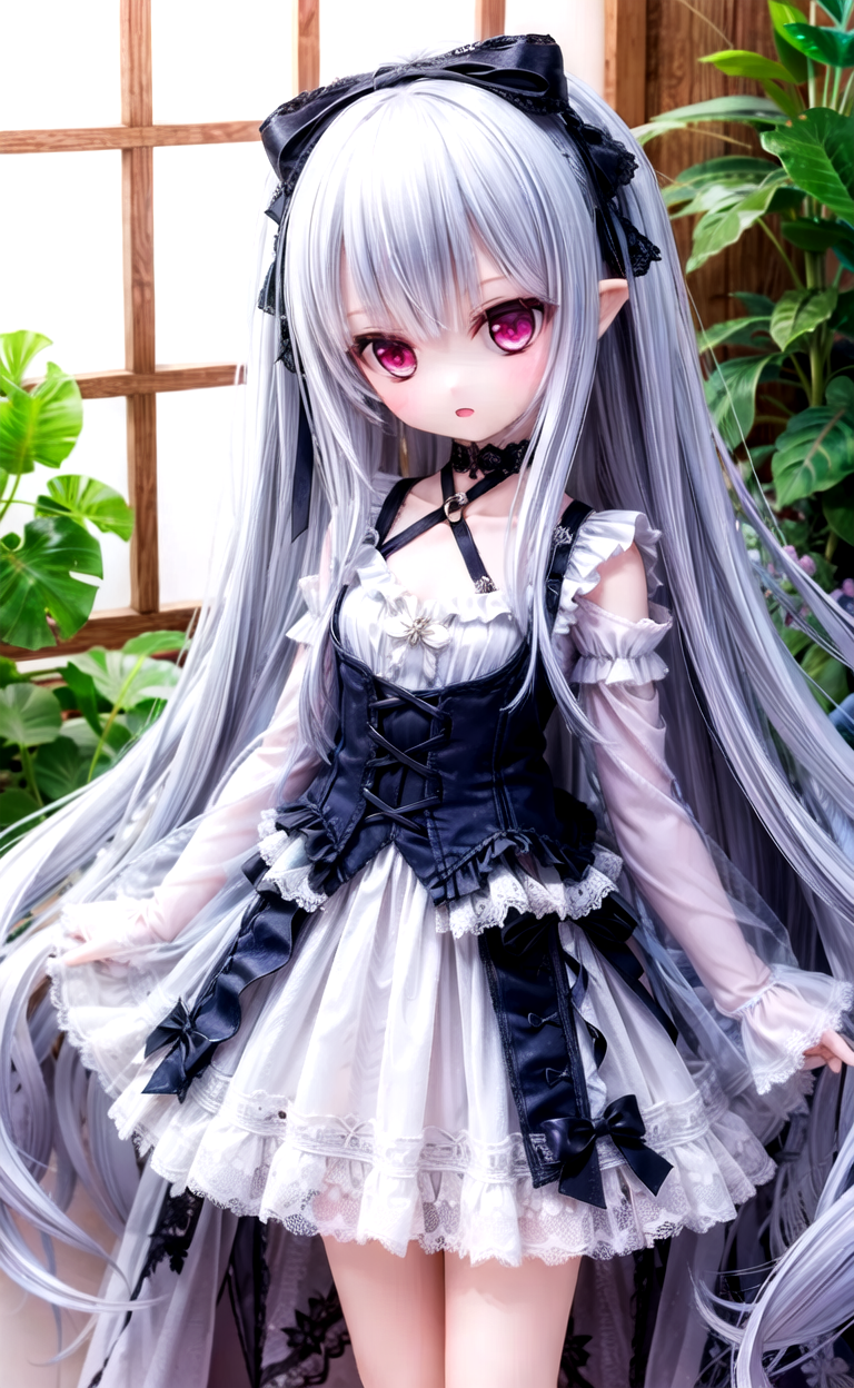 02880-3717356431-(cowboy shot,very long hair,4349_1), _lora_lora_1230c_0.25_, 1girl, solo, long_hair, blue_hair, red_eyes, dress, yuri, frills, v.png